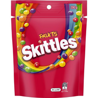 Skittles Fruits Chewy Lollies Party Share Bag 200g image